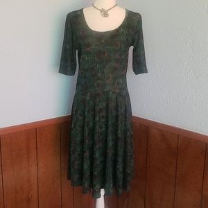 NWOT Lularoe Nicole Dress- Peacock- XL